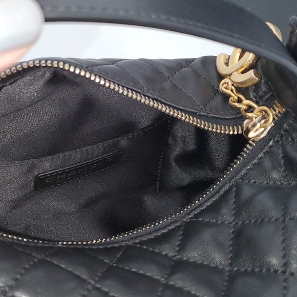 NWT New Authentic Chanel Black Quilted Lambskin - Picture 8 of 14